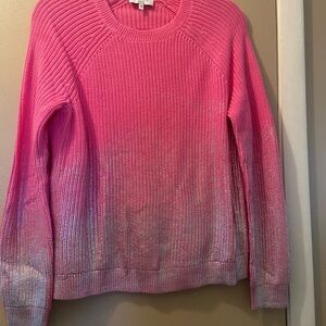 J Society Pink Metallic Silver Ombre Women's Sweater! Small! NWOT!
